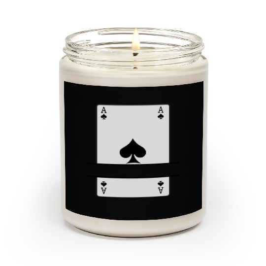 Playing card ace of spades with banner space Scented Candles