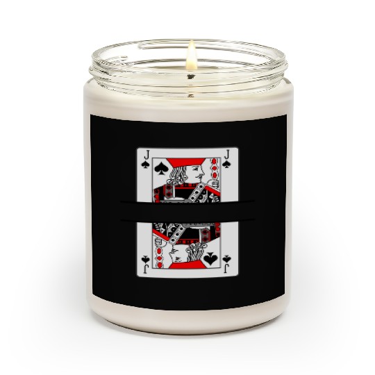 Playing card jack of spades with banner space Scented Candles