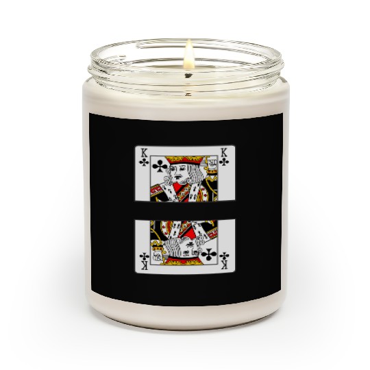 Playing card clover king with banner space Scented Candles