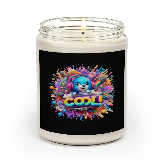 Cosmic Riffs: Splashes of Neon Hues - CooL! Scented Candles