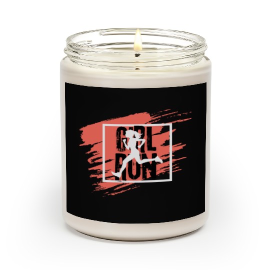 Running Girl Sporty Fitness. Scented Candles
