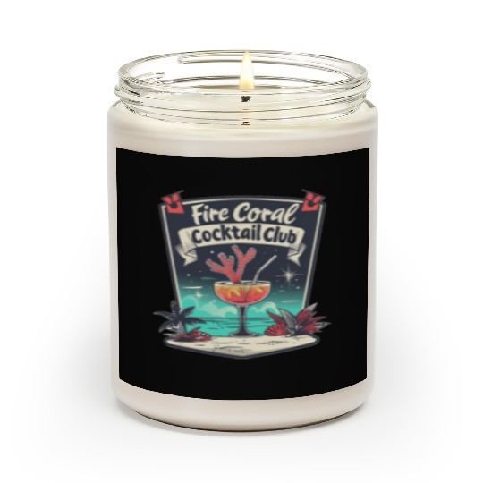 Fire Coral Cocktail Club Scented Candles