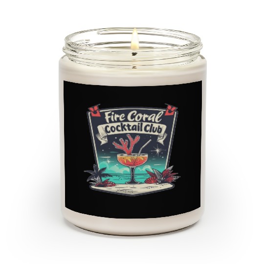 Fire Coral Cocktail Club Scented Candles