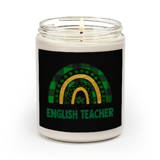 One Lucky English Teacher Rainbow St Patricks Day Scented Candles