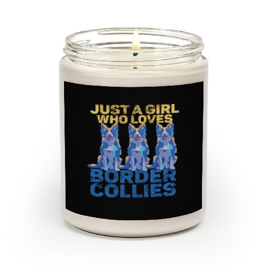 Border Collie Mom and Dad Unique Design Scented Candles