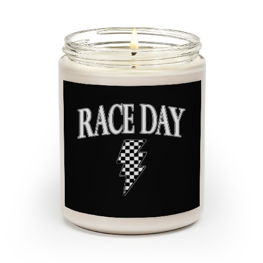 Race Day Checkered Scented Candles