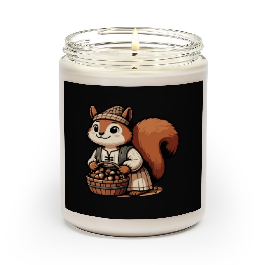 Autumn Forager: Squirrel with Acorns Scented Candles