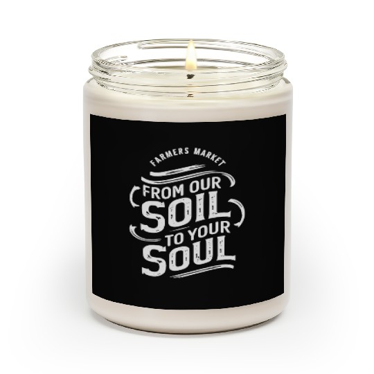 Farmers Market Farmer Agriculture Farming Food Scented Candles