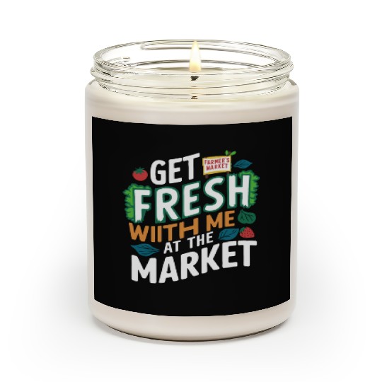 Farmers Market Farmer Agriculture Farming Food Scented Candles
