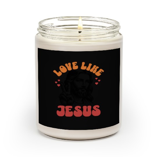 Love Like Jesus Retro 70s Style Scented Candles