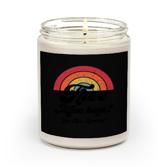 Gay Pride Stuff LGBTQ+ Ally Cute Rainbow Free Mom Scented Candles