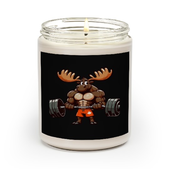 funny moose quote Weightlifting Gym cool for Gym Scented Candles