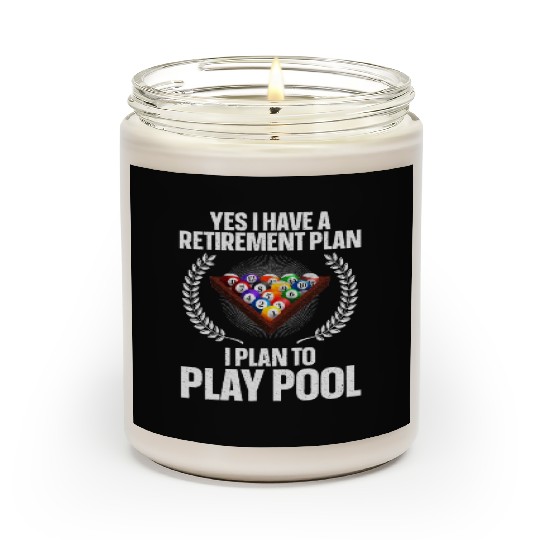 Cool Pool Design For Men Women Billiards Lover Scented Candles
