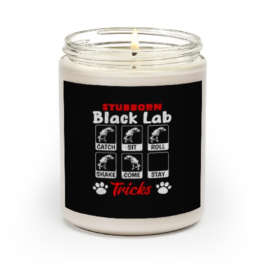 Labrador STUBBORN BLACK LAB TRICKS Labrador Scented Candles