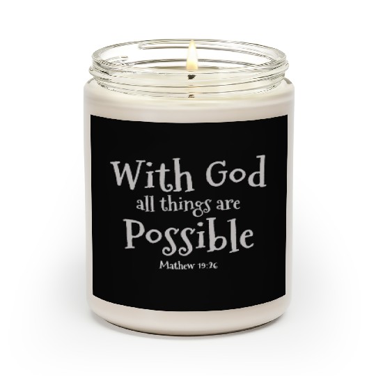 Faith Over Fear Inspirational Christian Design Scented Candles