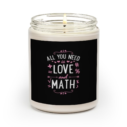 Valentines Day Algebra Teacher Scented Candles