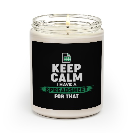 Accountant Funny Excel Spreadsheets Keep Calm Scented Candles