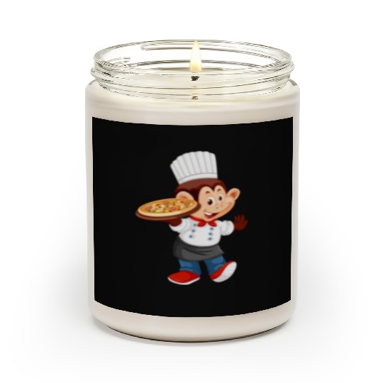 chef pizza monkey Scented Candles