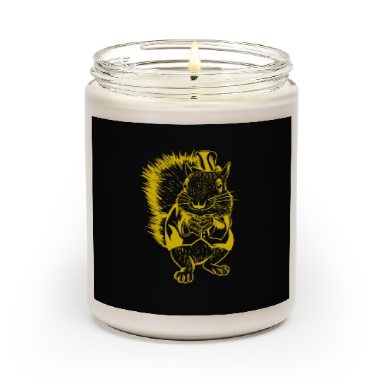 Gentleman Squirrel Funny Chipmunks Animal Lover Scented Candles