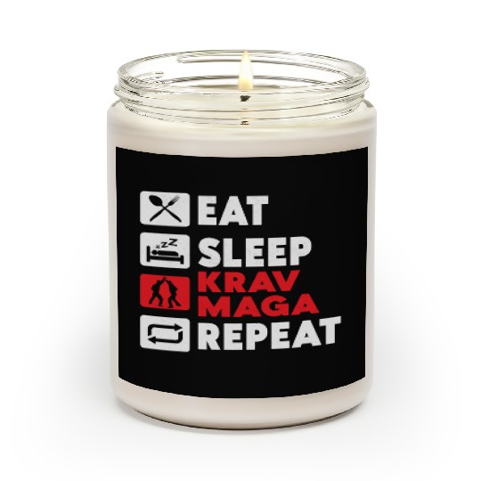 Eat Sleep Krav Maga Repeat Martial Arts Training Scented Candles
