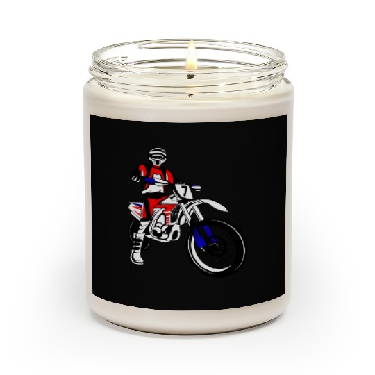 Dirt Bike Rider Motocross Enduro Dirt Biking Boys Scented Candles