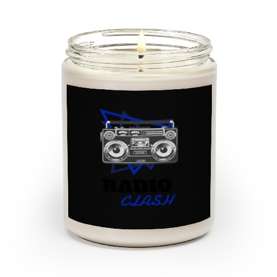 Punk Rock Radio Clash Retro Boombox Music Scented Candles