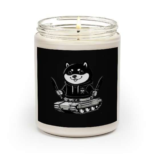 Shiba Inu Tank Commander Scented Candles