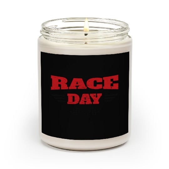 Race Day Car Racing Checkered Flag Scented Candles