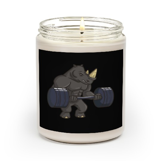 Rhinoceros Powerlifting Weightlifting Gym Rhino Lo Scented Candles