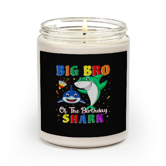 Big Bro Of The Shark Birthday Family Birthday Scented Candles