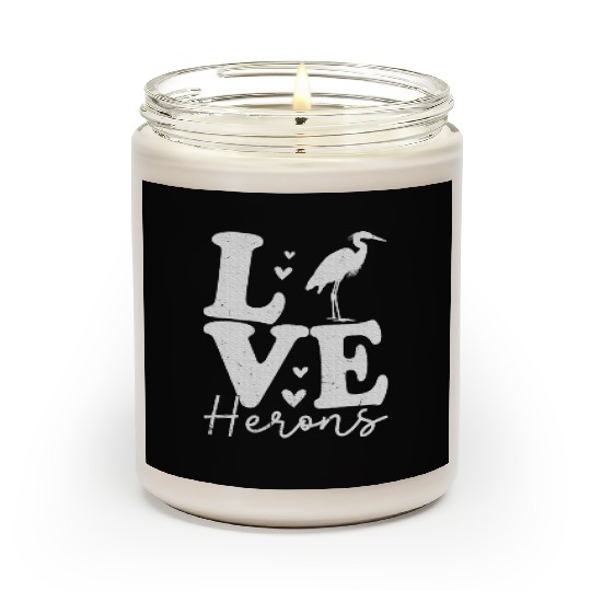 Love Heron Blue Heron Birds Lover Gifts Scented Candles