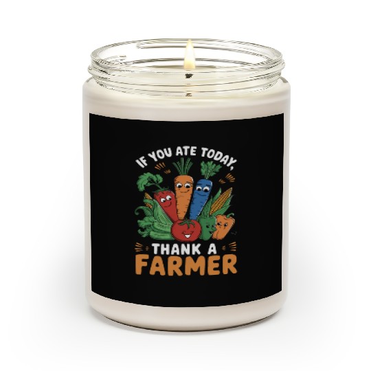 Farmers Market Farmer Agriculture Farming Food Scented Candles