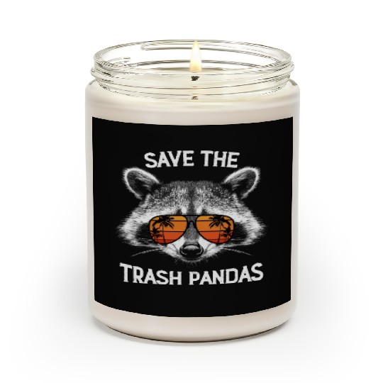 Save The Trash Pandas - Funny Street Cats Vintage Scented Candles