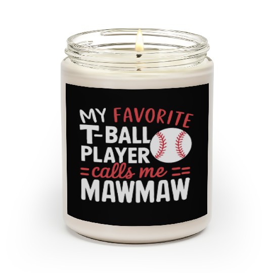 Baseball Grandma Grandmother Grandparents Day Scented Candles