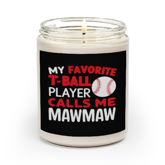 Baseball Grandma Grandmother Grandparents Day Scented Candles