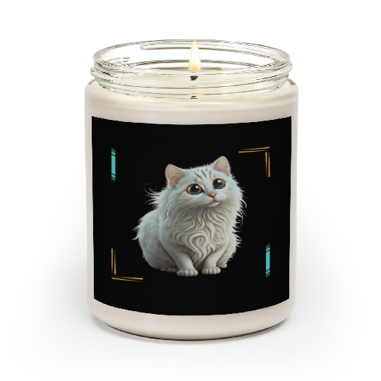 Cute White Cat Scented Candles