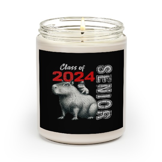 Fun Trendy Unique Capybara Graduation Scented Candles