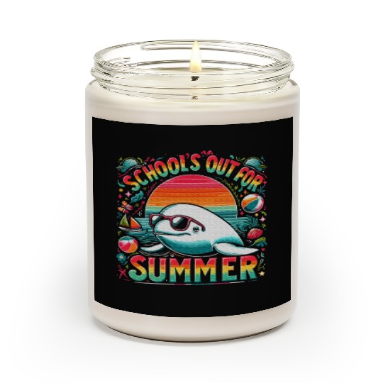Schools Out For Summer Teacher Beluga Whale Scented Candles