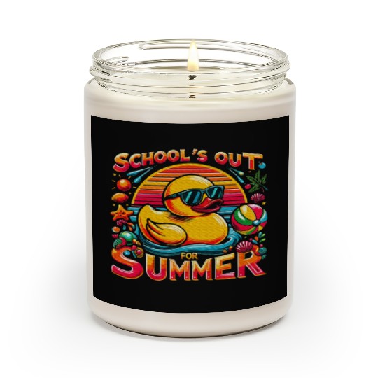 Schools Out For Summer Teacher Yellow Duck Scented Candles