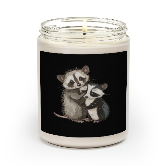 Opossum and raccoon Scented Candles