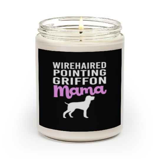 Mothers Day Wirehaired Pointing Griffon Dog Mom Scented Candles