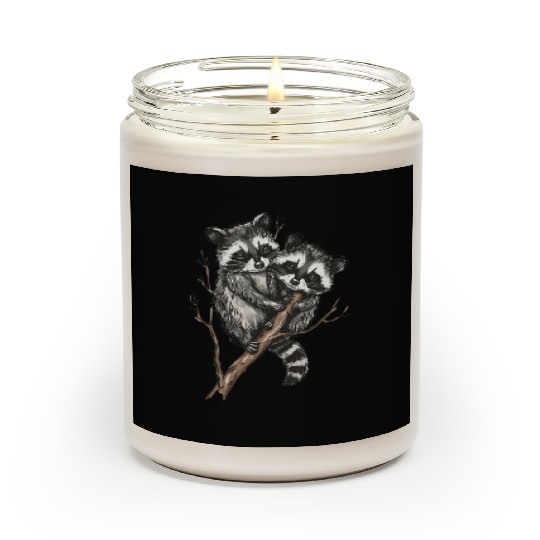 Opossum and raccoon Scented Candles