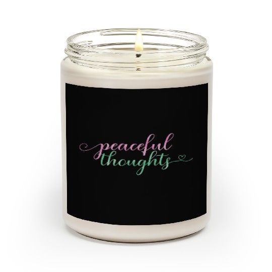 Flowing "Peaceful Thoughts" Watercolor Scented Candles