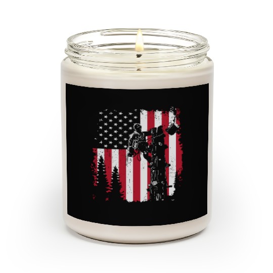 American Flag Arborist For Men Cool Tree Lover Scented Candles