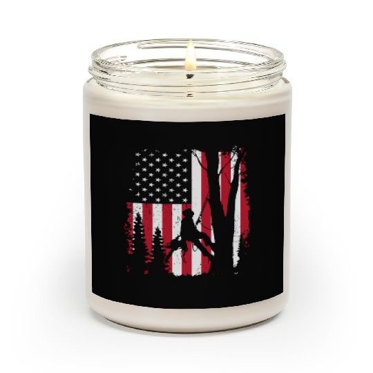 American Flag Arborist For Men Cool Tree Lover Scented Candles