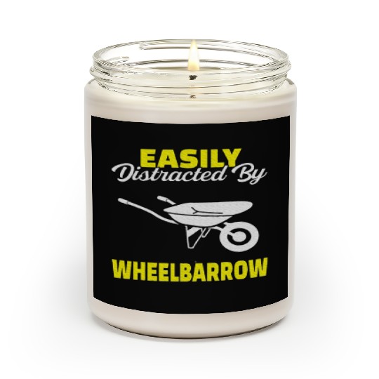 Wheelbarrow Art Design Farmer Gardener Scented Candles