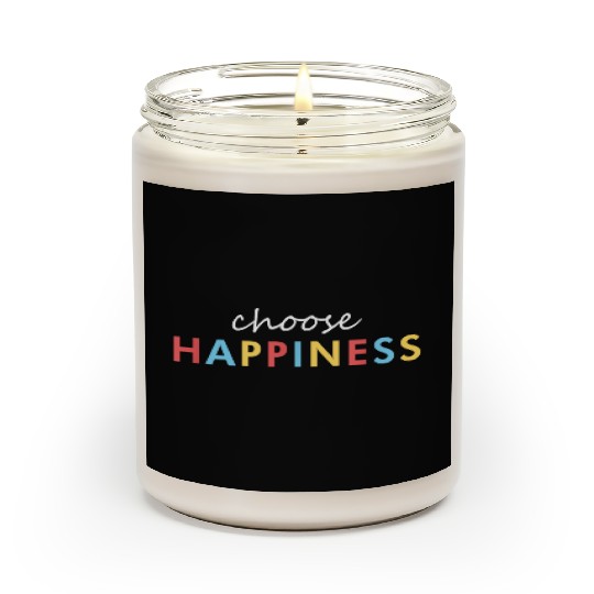 Vintage Retro Choose Happiness Scented Candles