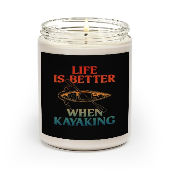 Kayaking Design Kayaker Kayak Lover Kayaking Scented Candles
