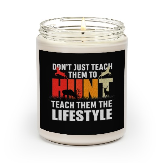 Camo US Flag Deer Elk Buck Camoflage Hunting Scented Candles