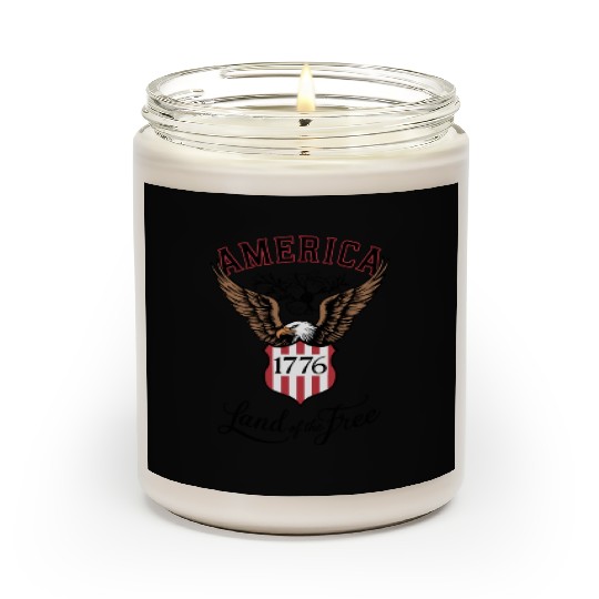 Independence Day Art 4 July Eagle Land of the Free Scented Candles